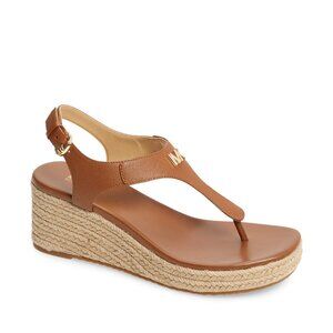 Michael Michael Kors Women's Laney Thong Espadrille Wedge Sandals - Luggage